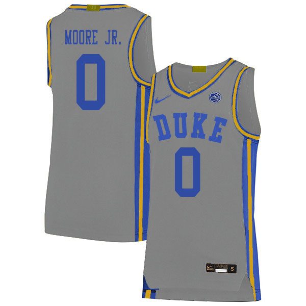 2020 Men #0 Wendell Moore Jr. Duke Blue Devils College Basketball Jerseys Sale-Gray